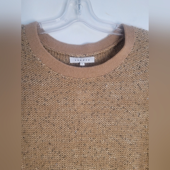 Sandro Paris camel wool mix knit dress - Picture 5 of 8